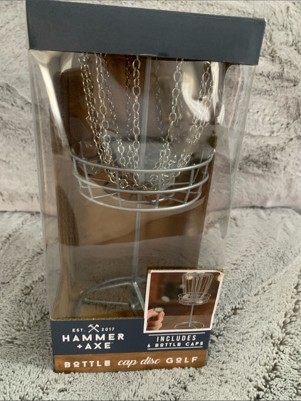 🆕- HAMMER + AXE Bottle Cap Disc Golf Tabletop Game